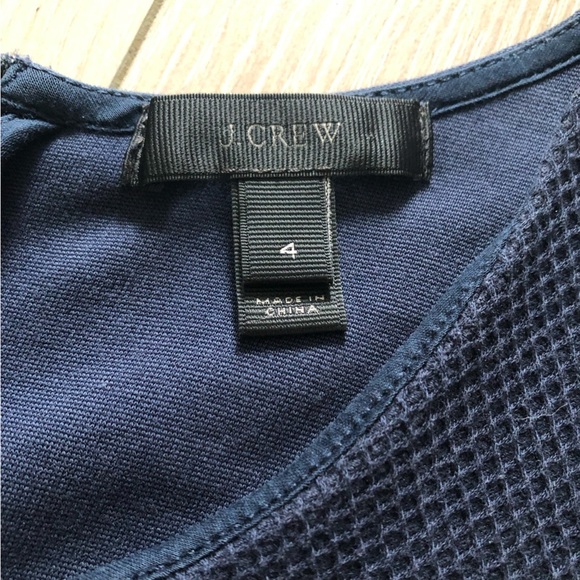 J. Crew Textured Wrap Mini Dress in Navy Size 4 - Picture 8 of 10